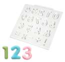 Katy Sue Silicone Mould - Domed Numbers